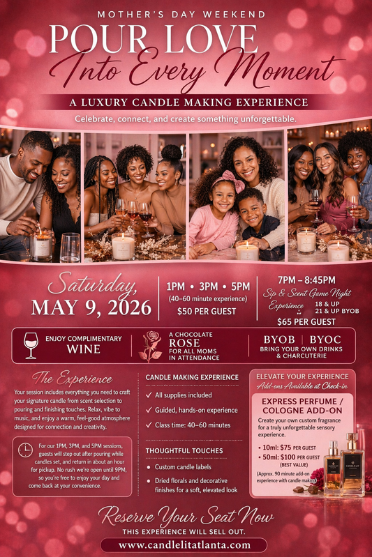Mothers Day weekend Saturday Experience.                                           Plus Game night 7pm class ONLY